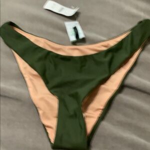 J. Crew Green and Peach Bikini Bottom